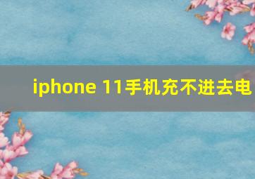 iphone 11手机充不进去电